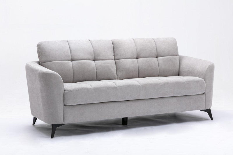 Callie Light Gray Velvet Fabric Sofa Loveseat Chair Living Room Set - Urban Living Furniture (Los Angeles, CA)