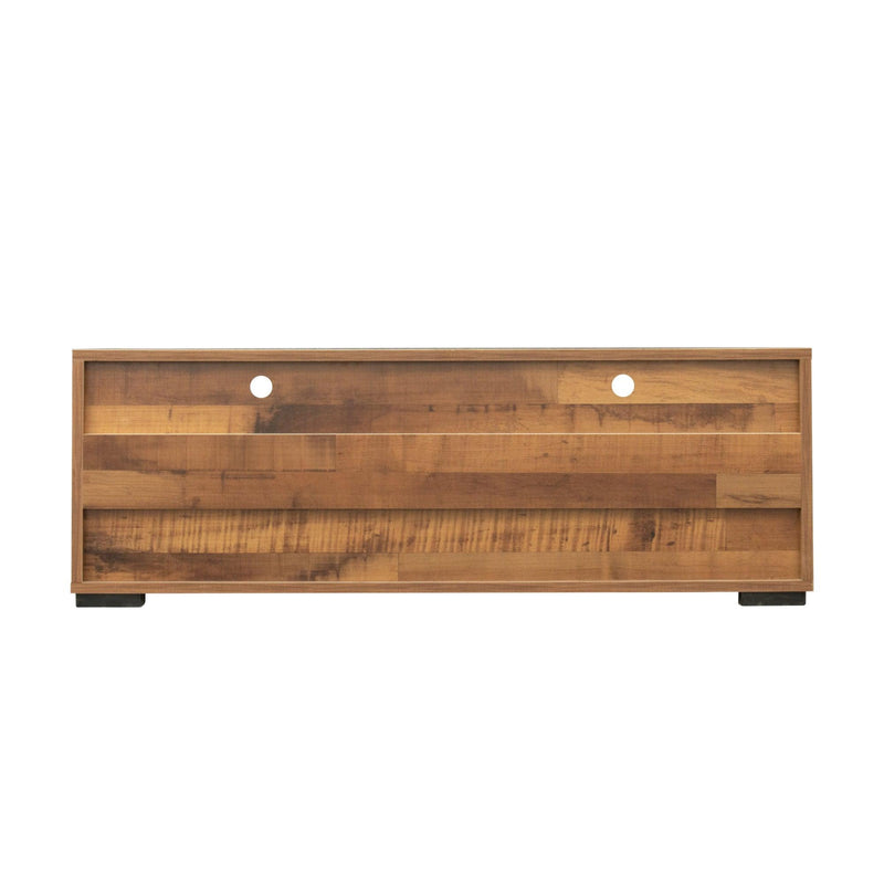 The Wood grain color TV cabinet has two drawers with color-changing light strips - Urban Living Furniture (Los Angeles, CA)