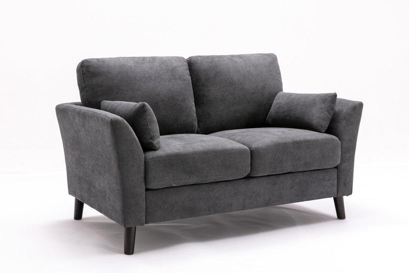 Damian Gray Velvet Fabric Sofa Loveseat Chair Living Room Set - Urban Living Furniture (Los Angeles, CA)