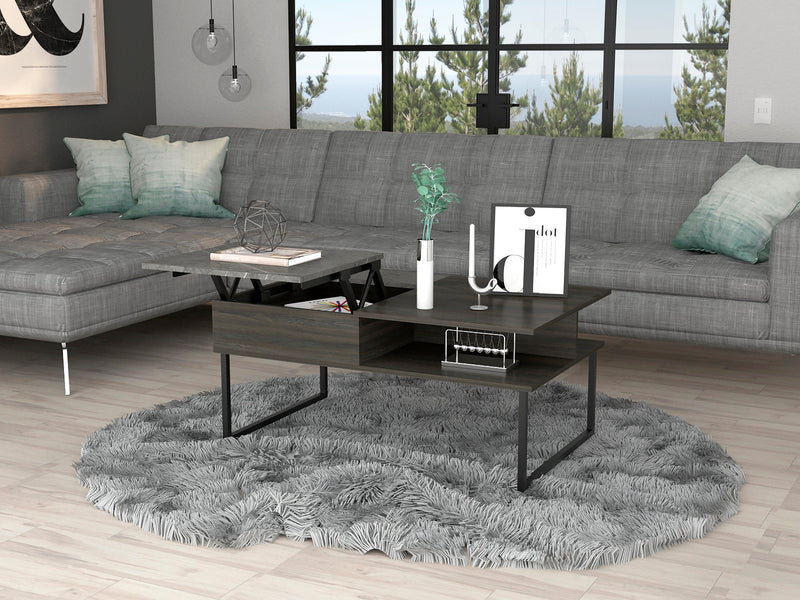 Squire 1-Shelf Lift Top  Coffee Table Carbon Espresso and Onyx - Urban Living Furniture (Los Angeles, CA)