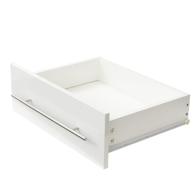 White TV cabinet has two drawers with dual end color-changing LED light strip - Urban Living Furniture (Los Angeles, CA)