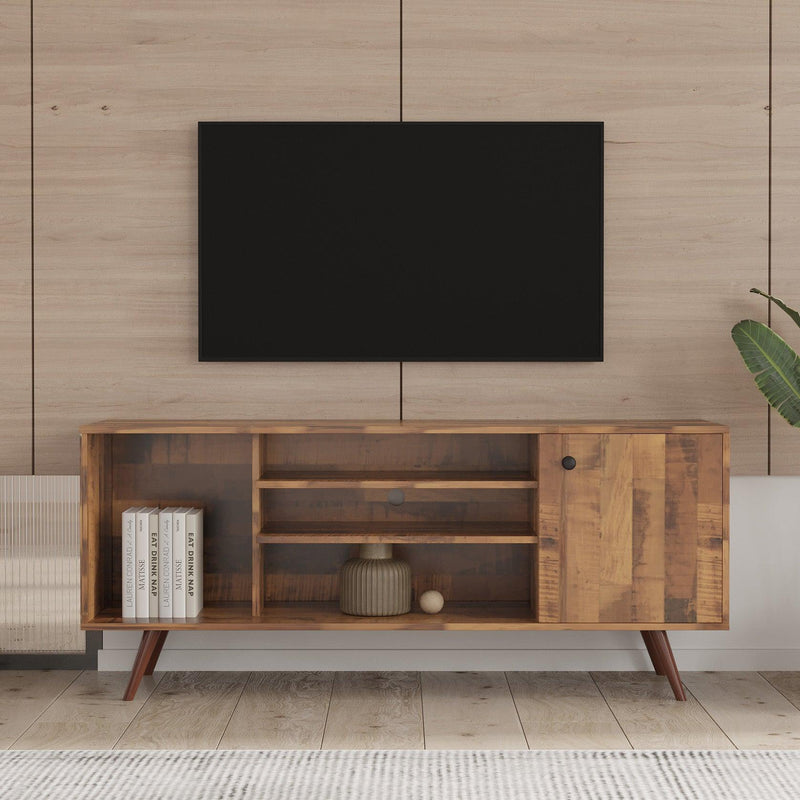 TV Stand Use in Living Room Furniture with 1Storage and 2 shelves Cabinet, high quality particle board,fir wood