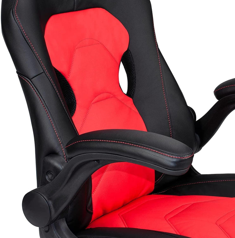 Office Chair Upholstered 1pc Comfort Chair Relax Gaming Office Chair Work Black And Red Color