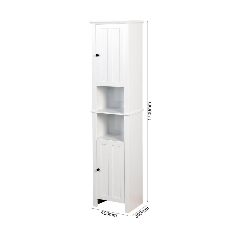 Bathroom FloorStorage Cabinet with 2 Doors Living Room Wooden Cabinet with 6 Shelves 15.75 x 11.81 x 66.93 inch - Urban Living Furniture (Los Angeles, CA)