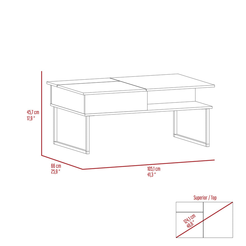 Squire 1-Shelf Lift Top  Coffee Table Carbon Espresso and Onyx - Urban Living Furniture (Los Angeles, CA)