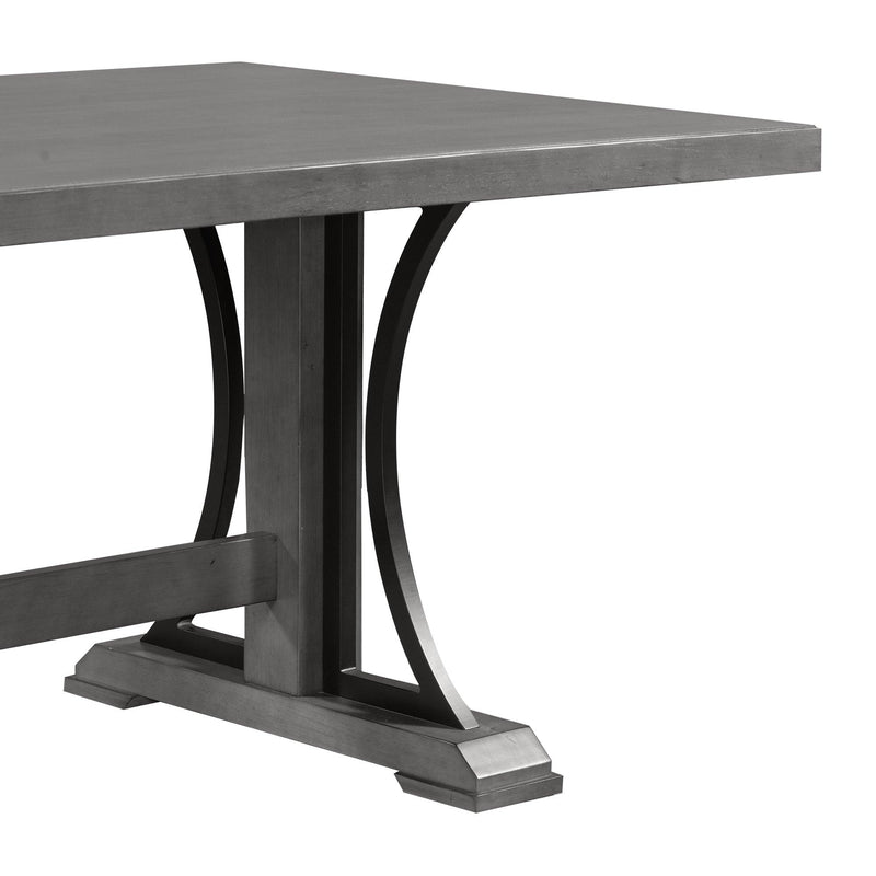 Retro Style Dining Table 78” Wood Rectangular Table, Seats up to 8 (Gray) - Urban Living Furniture (Los Angeles, CA)