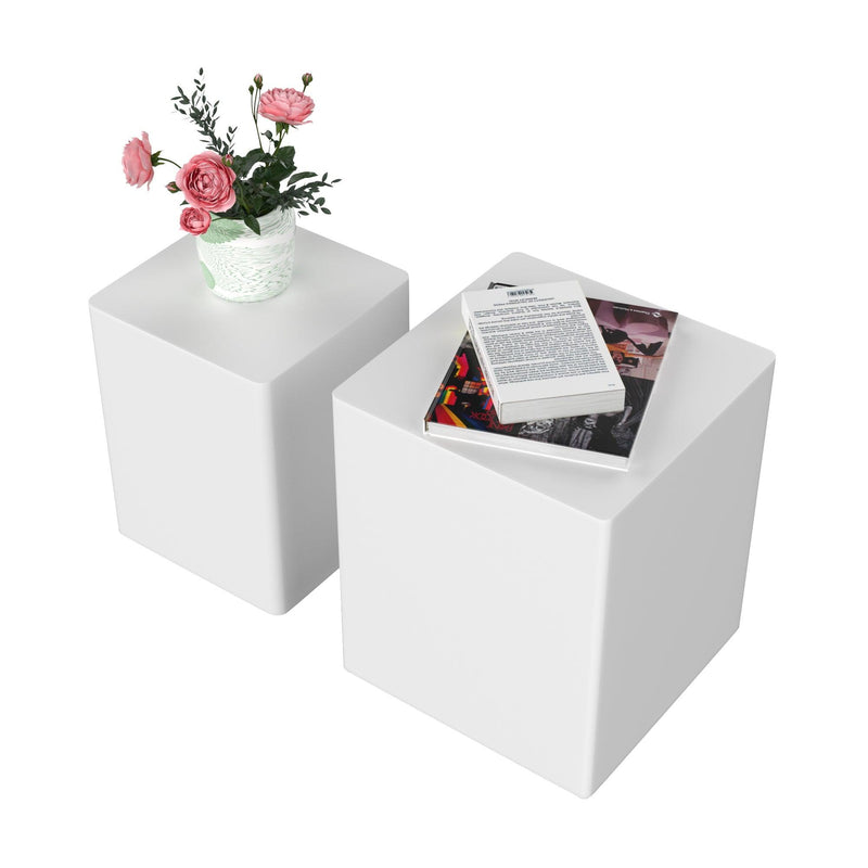 Upgrade MDF Nesting table/side table/coffee table/end table for living room,office,bedroom White，set of 2 - Urban Living Furniture (Los Angeles, CA)