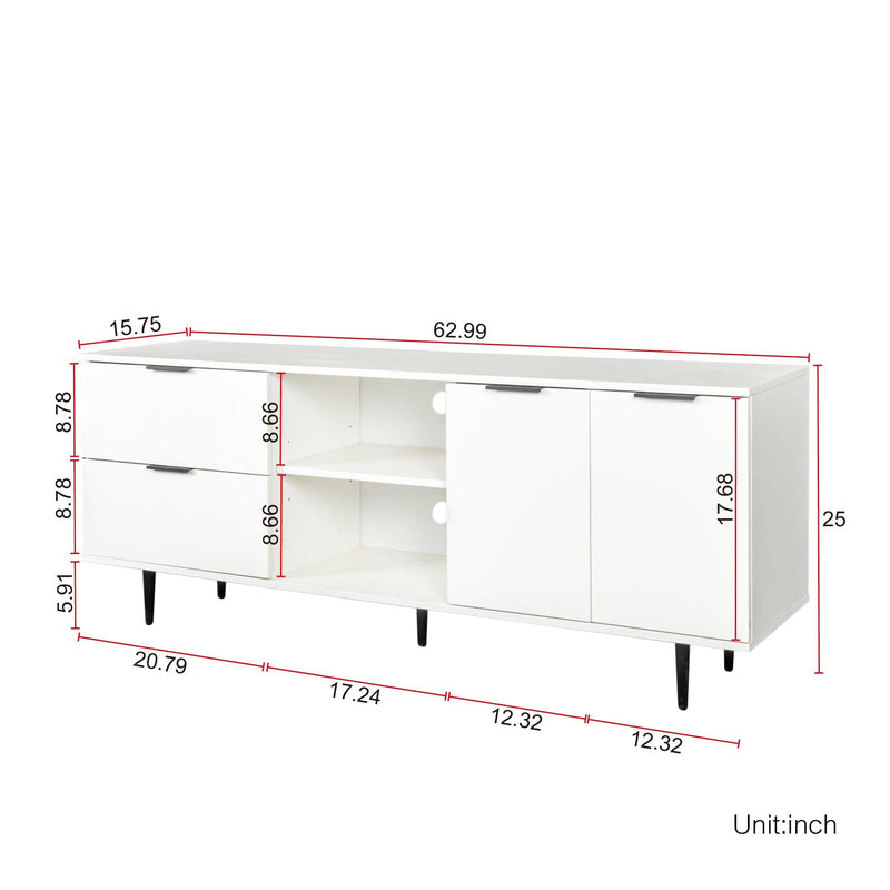 TV Stand Use in Living Room Furniture , high quality particle board,White