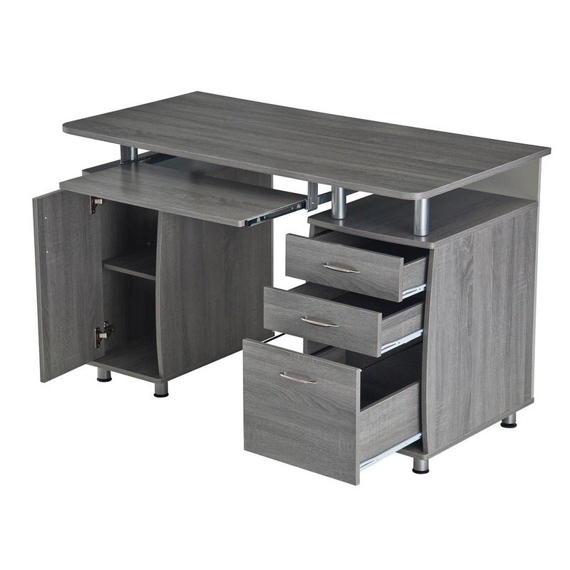 Techni Mobili Complete Workstation Computer Desk withStorage, Grey - Urban Living Furniture (Los Angeles, CA)