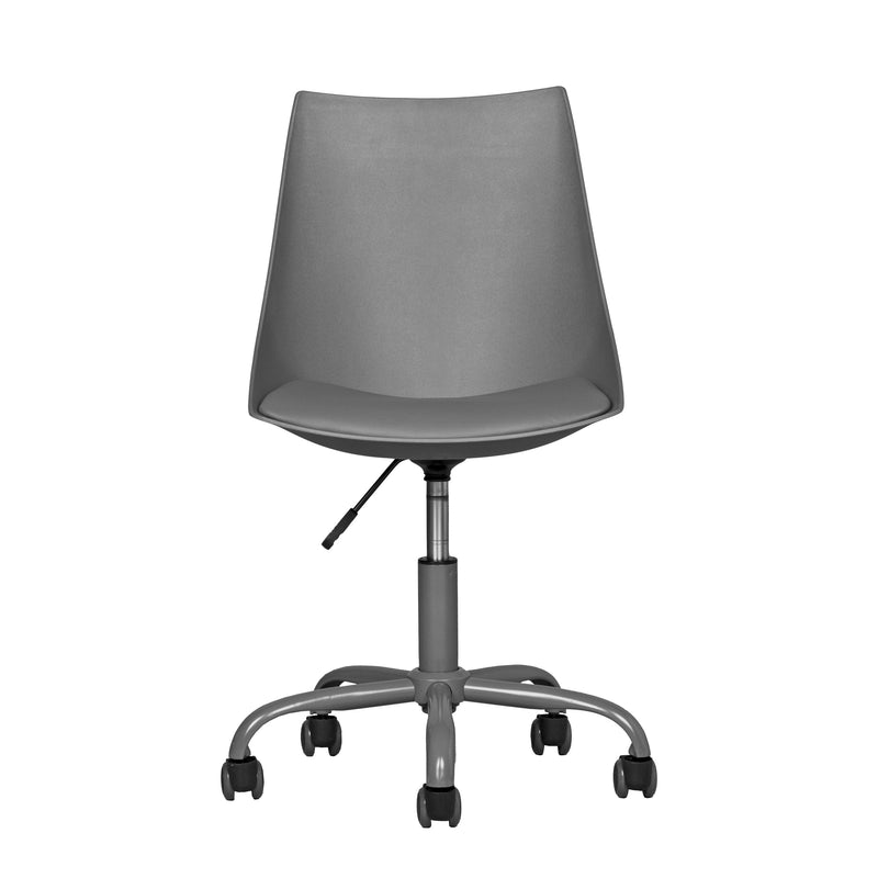 Home Office Desk Chair Computer Chair Fashion Ergonomic Task Working Chair with Wheels Height Adjustable Swivel PU Leather Grey - Urban Living Furniture (Los Angeles, CA)