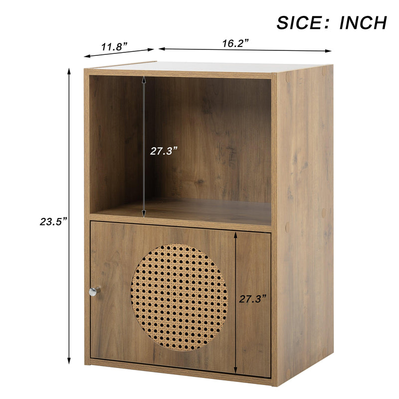 BathroomStorage cabinet,smallStorage cabinet,ratten locker, 1 door cabinet,living room, bedroom, home office floor cabinet, rustic brown - Urban Living Furniture (Los Angeles, CA)