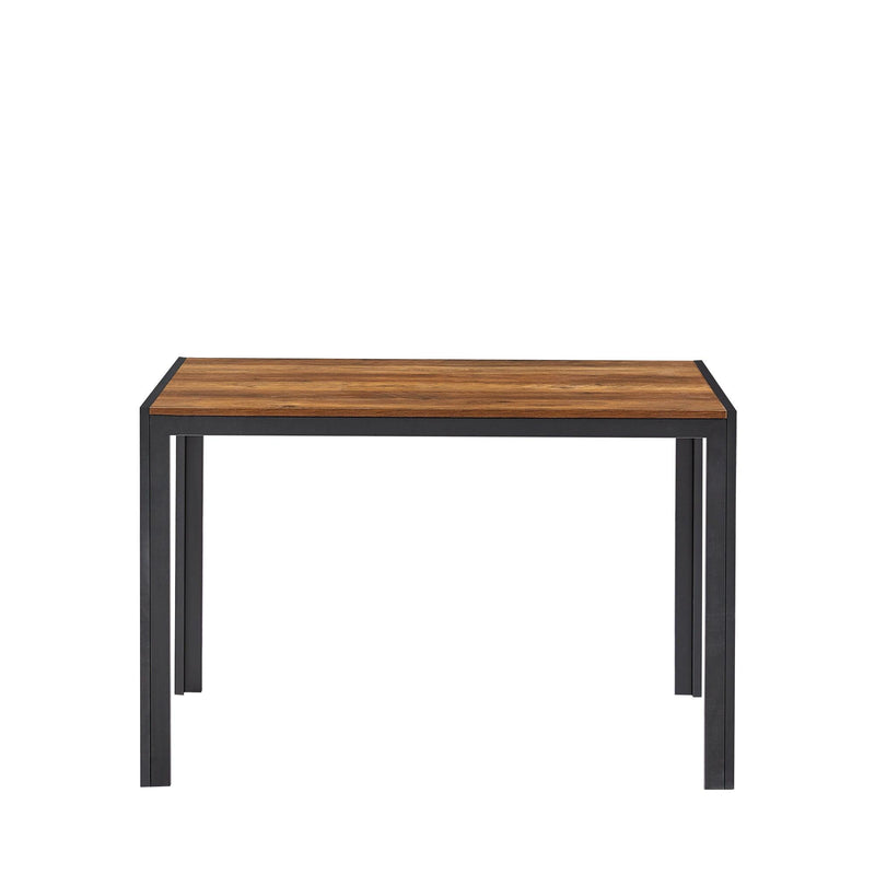 Modern Minimalist Style Dining Table MDF wooden Top Black Metal Shelf Metal Dining Room Kitchen restaurant dining Table - Urban Living Furniture (Los Angeles, CA)