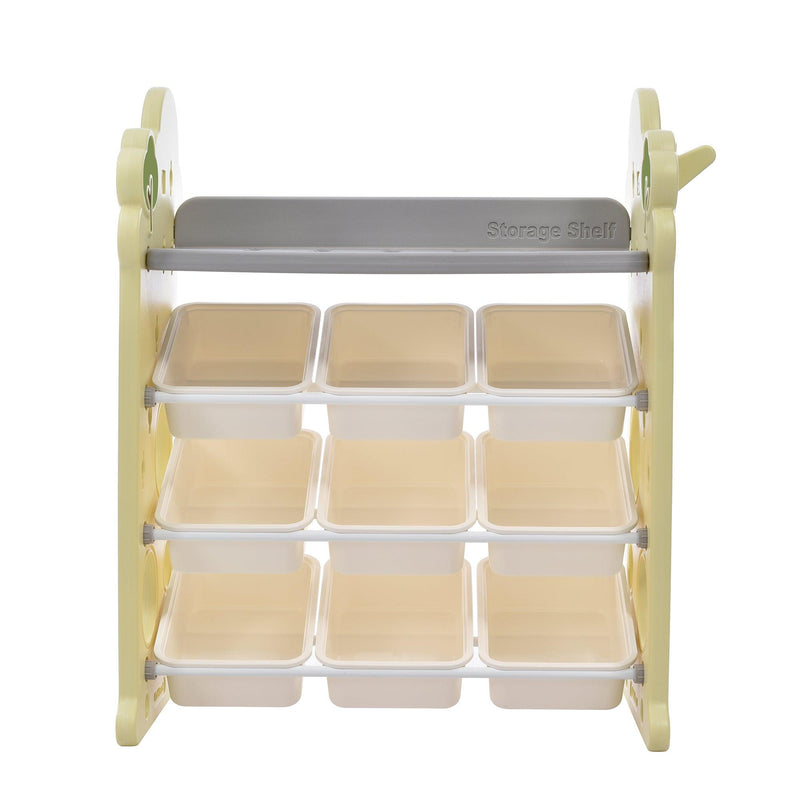 Kids Bookshelf ToyStorage Organizer with 12 Bins and 4 Bookshelves, Multi-functional Nursery Organizer Kids Furniture Set ToyStorage Cabinet Unit with HDPE Shelf and Bins - Urban Living Furniture (Los Angeles, CA)