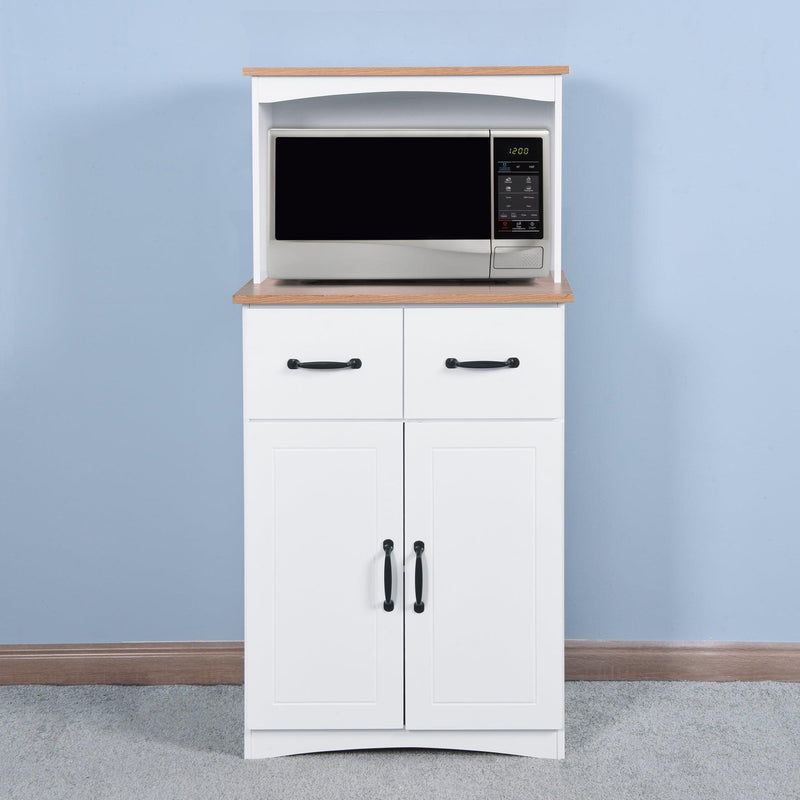 Wooden Kitchen Cabinet White PantryStorage Microwave Cabinet withStorage Drawer - Urban Living Furniture (Los Angeles, CA)