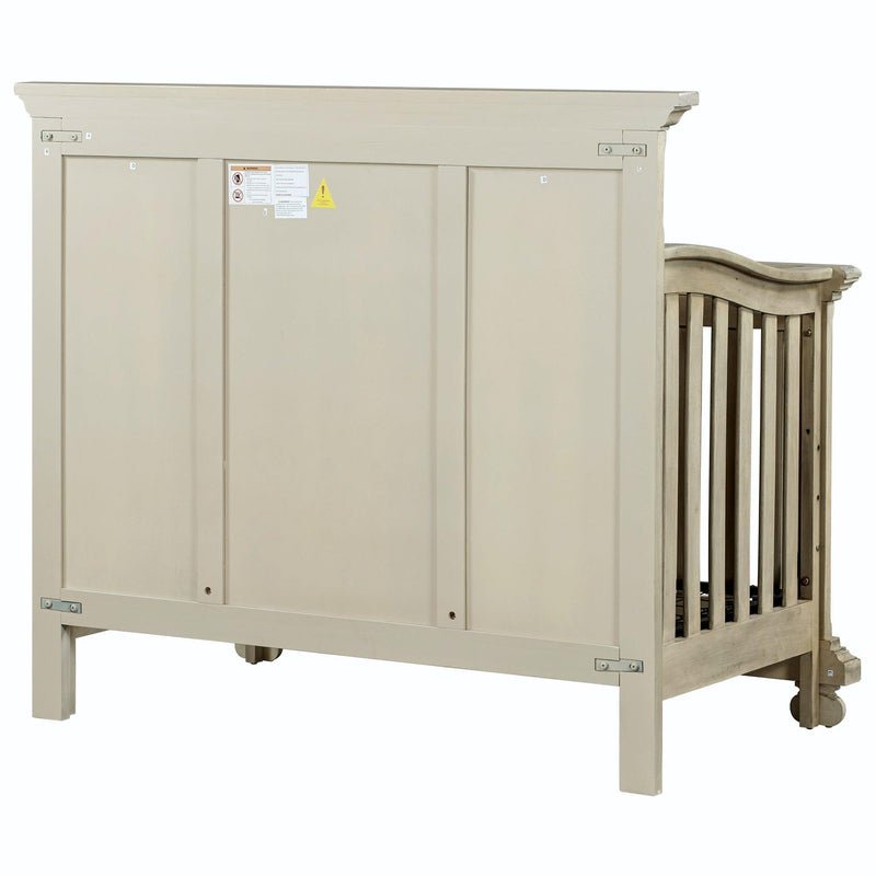 3 Pieces Nursery Sets Traditional Farmhouse Style 4-in-1 Convertible Crib +Dresser with Changing Topper, Stone Gray - Urban Living Furniture (Los Angeles, CA)