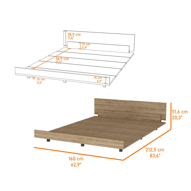 Nimmo Queen Bed Frame Pine - Urban Living Furniture (Los Angeles, CA)