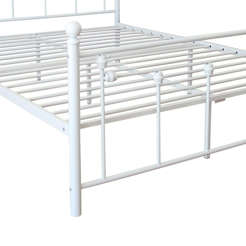 Full Size Metal Bed Frame with Headboard and Footboard (White) - Urban Living Furniture (Los Angeles, CA)