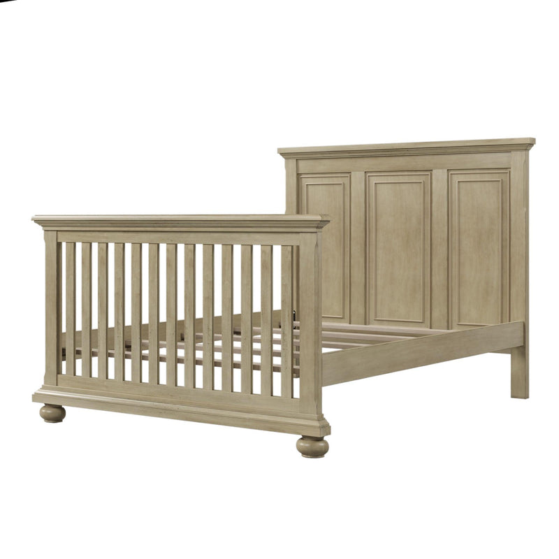 3 Pieces Nursery Sets Traditional Farmhouse Style Full Bed + Nightstand +Dresser,Stone Gray - Urban Living Furniture (Los Angeles, CA)