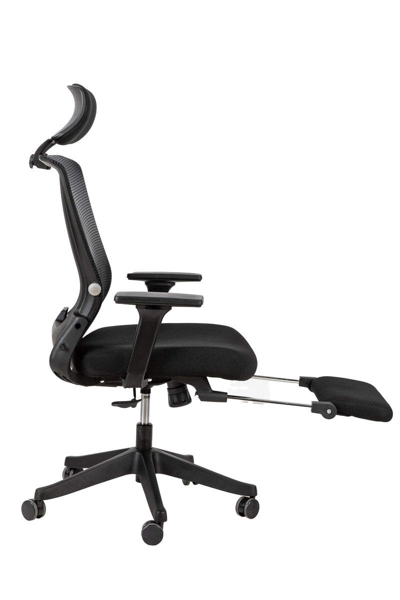 High Back Office Chair with 2d armrest and foot rest, tilt function max 128°,Black - Urban Living Furniture (Los Angeles, CA)