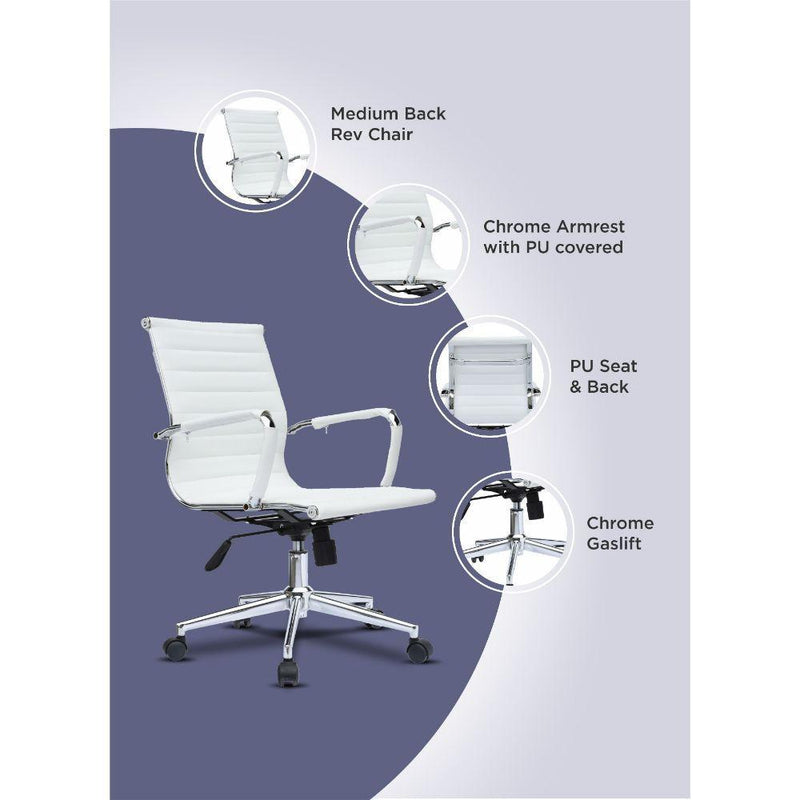 Monvale Swivel Adjustable Height Office Chair White - Urban Living Furniture (Los Angeles, CA)