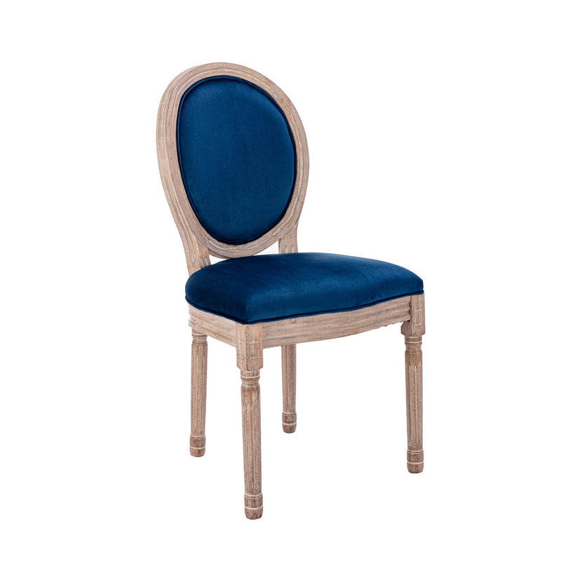 Upholstered Velvet  French Dining  Chair with rubber legs,Set of 2 - Urban Living Furniture (Los Angeles, CA)