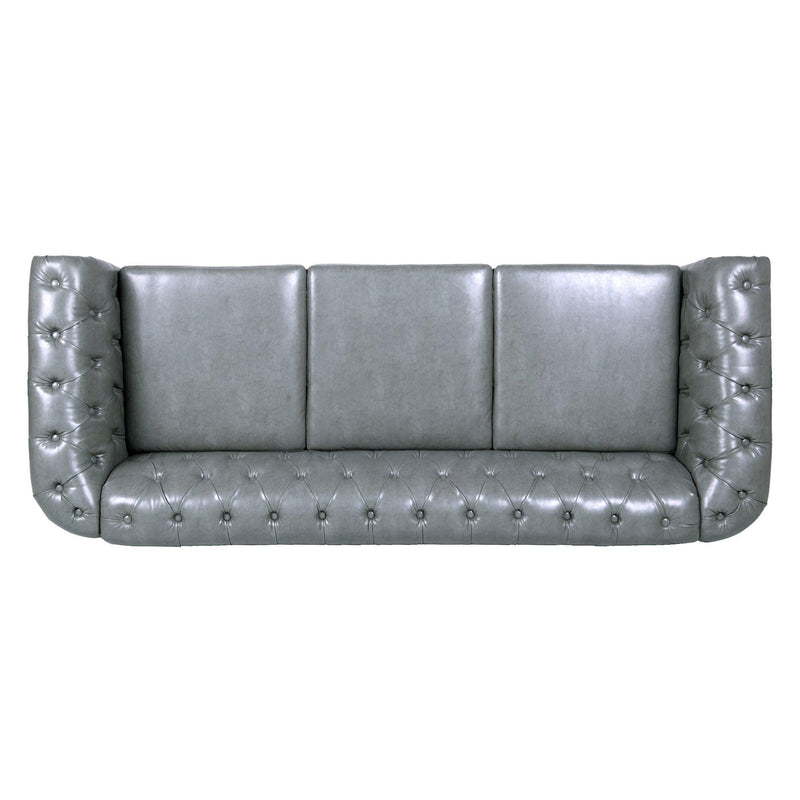 84.65" Rolled Arm Chesterfield 3 Seater Sofa. - Urban Living Furniture (Los Angeles, CA)