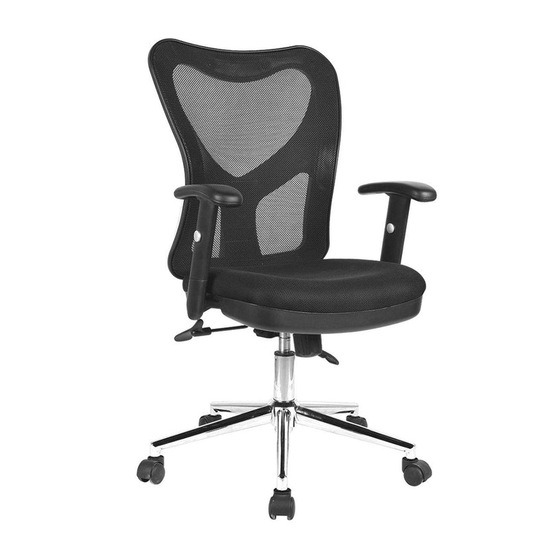 Techni Mobili High Back Mesh Office Chair With Chrome Base, Black - Urban Living Furniture (Los Angeles, CA)