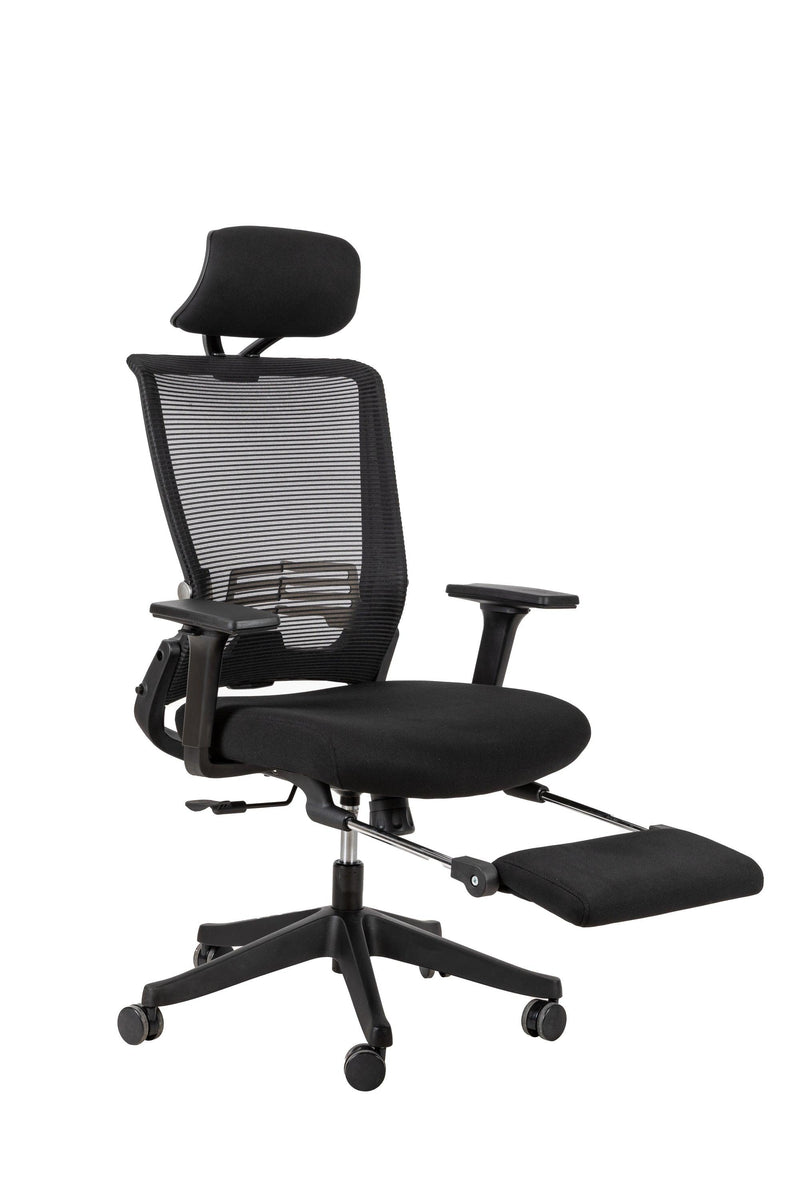 High Back Office Chair with 2d armrest and foot rest, tilt function max 128°,Black - Urban Living Furniture (Los Angeles, CA)