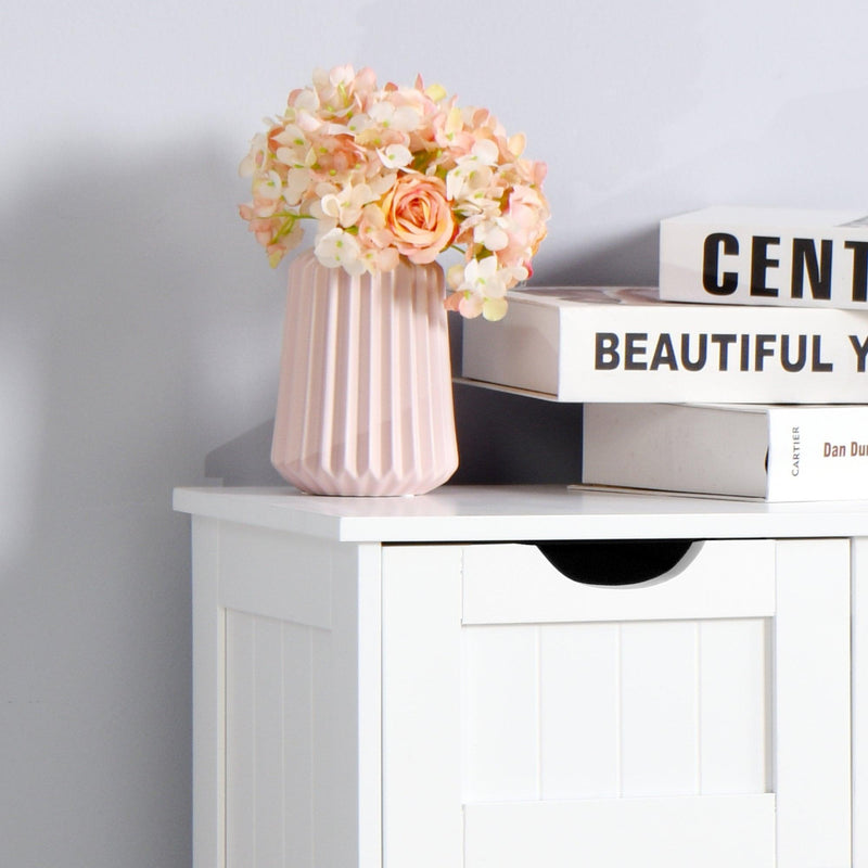 White BathroomStorage Cabinet, Floor Cabinet with Adjustable Shelf and Drawers - Urban Living Furniture (Los Angeles, CA)