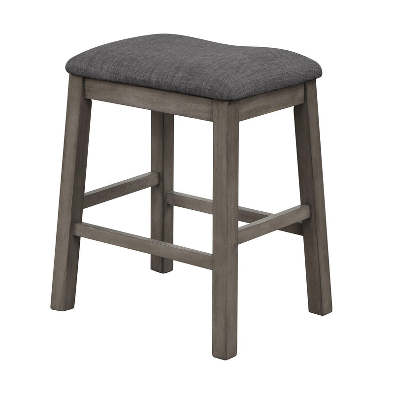 3 Piece Dining Table with Padded Stools, Table Set withStorage Shelf,Dark Gray - Urban Living Furniture (Los Angeles, CA)