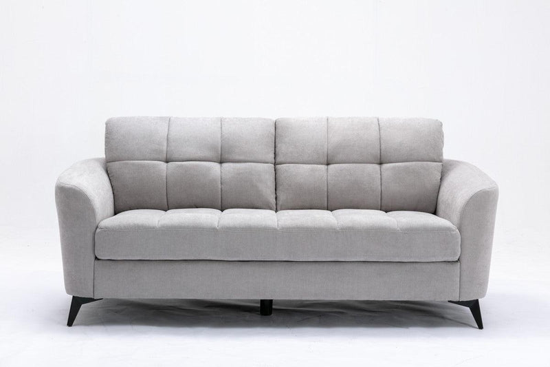 Callie Light Gray Velvet Fabric Sofa Loveseat Chair Living Room Set - Urban Living Furniture (Los Angeles, CA)