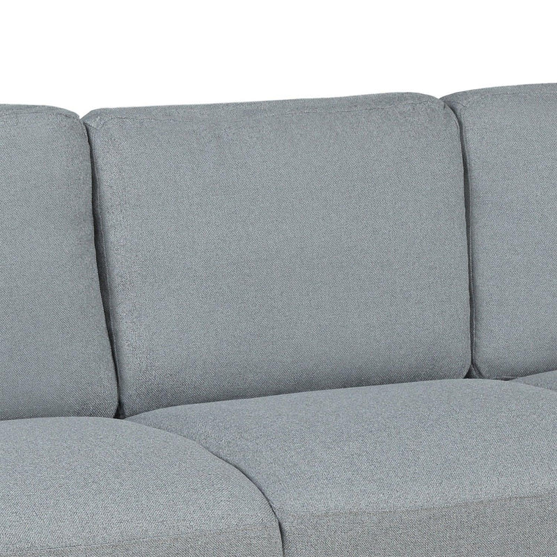 3-Seat Sofa Living Room Linen Fabric Sofa (Gray)