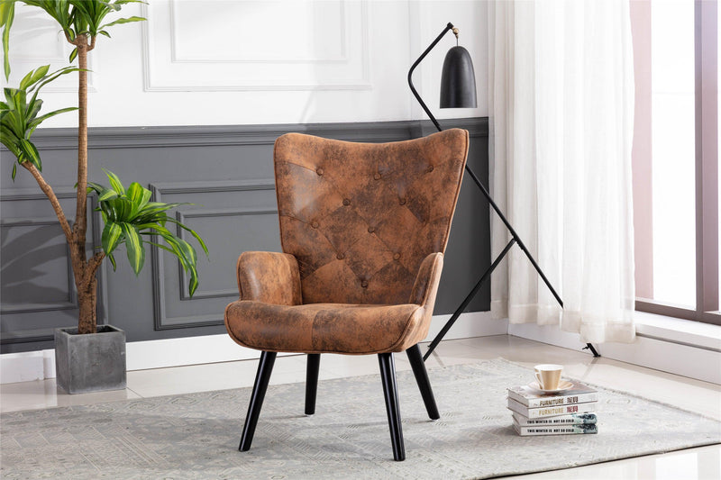 Accent chair  Living Room/Bed Room,Modern Leisure  Chair  Coffee color Microfiber fabric - Urban Living Furniture (Los Angeles, CA)