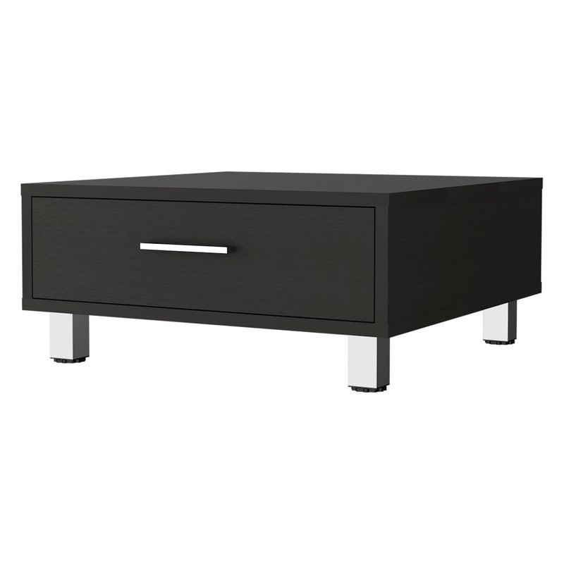 Lombard 1-Drawer Rectangle Coffee Table Black Wengue