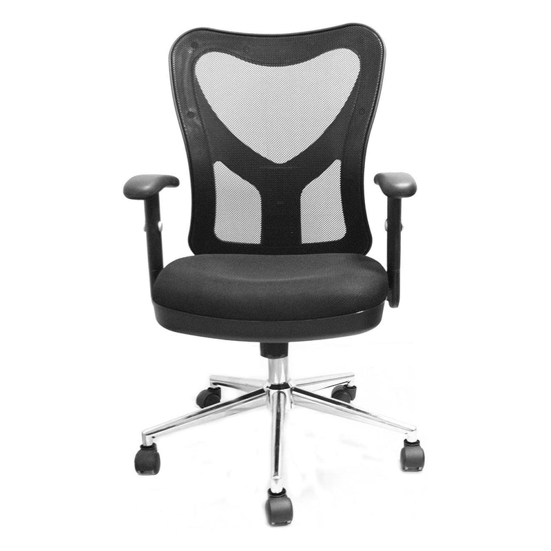 Techni Mobili High Back Mesh Office Chair With Chrome Base, Black - Urban Living Furniture (Los Angeles, CA)