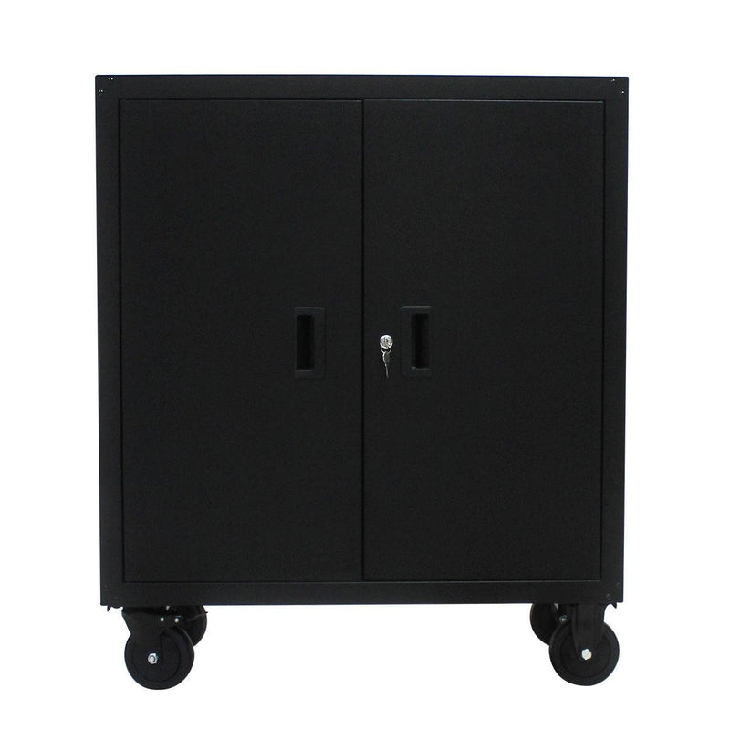 MetalStorage Cabinet with Locking Doors and One  Adjustable Shelves With 4 Wheels - Urban Living Furniture (Los Angeles, CA)