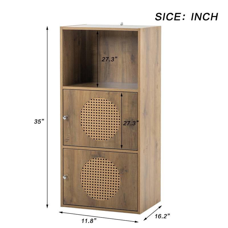 BathroomStorage cabinet,smallStorage cabinet,ratten locker,Children's bookcase，living room, bedroom, home office floor cabinet, rustic brown - Urban Living Furniture (Los Angeles, CA)