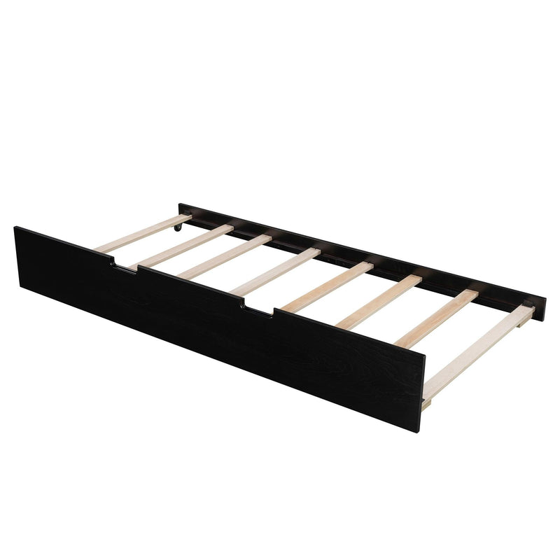 Twin Wooden Daybed with Trundle Bed  , Sofa Bed for Bedroom Living Room, Espresso - Urban Living Furniture (Los Angeles, CA)