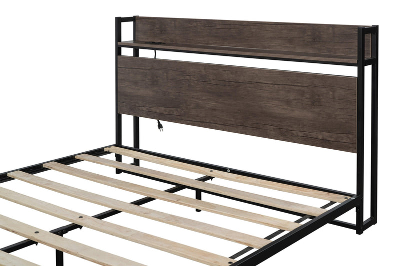 Platform Queen Bed with Socket, Fast Assemble Design - Urban Living Furniture (Los Angeles, CA)