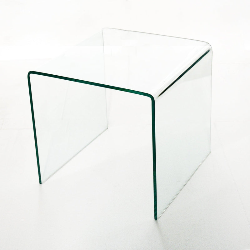 Small Clear Glass Side & End Table, Tempered Glass End Table Small Coffee Table - Urban Living Furniture (Los Angeles, CA)