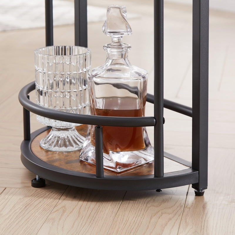 Bar table and stool set with 2 bar stools, with bottle holder, glass holder and side organizer, multifunctional high bar table with space for 8 bottles and 9 glasses. - Urban Living Furniture (Los Angeles, CA)