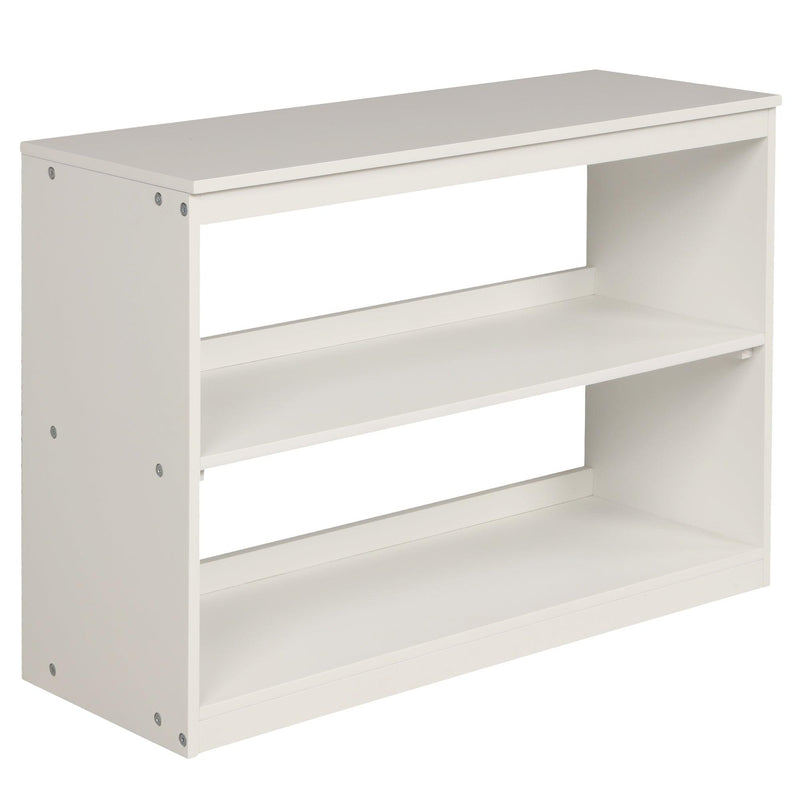 Low Study Twin Loft Bed with Cabinet and Rolling Portable Desk - White - Urban Living Furniture (Los Angeles, CA)