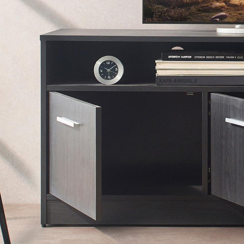 Holland Contemporary TV Stand with Three Soft-closing Doors in Dark Gray - Urban Living Furniture (Los Angeles, CA)