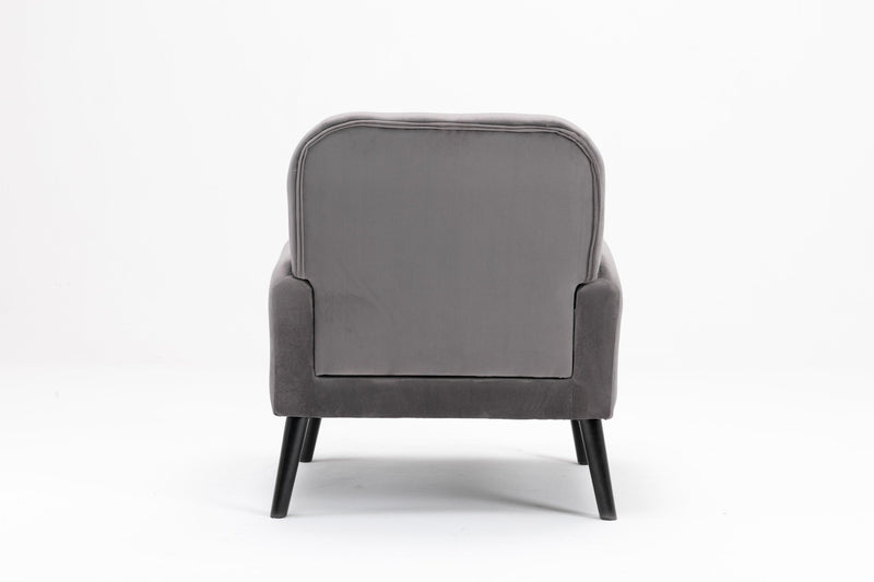 Accent chair, KD solid wood legs with black painting. Fabric cover the seat. With a cushion. - Urban Living Furniture (Los Angeles, CA)