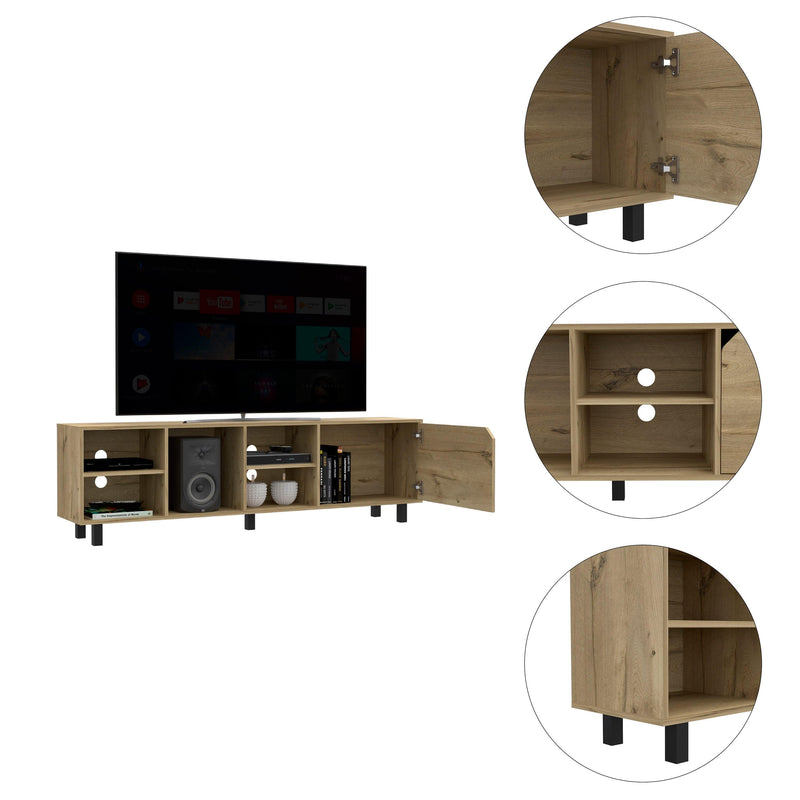 Harwich 5-Shelf TV Stand Light Oak - Urban Living Furniture (Los Angeles, CA)