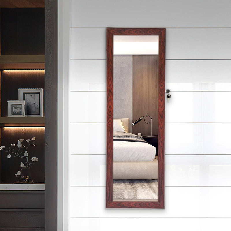 Fashion Simple JewelryStorage Mirror Cabinet With LED Lights Can Be Hung On The Door Or Wall - Urban Living Furniture (Los Angeles, CA)