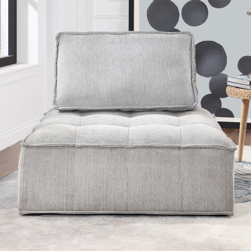 Upholstered Seating Armless Accent Chair 41.3*41.3*32.8 Inch Oversized Leisure Sofa Lounge Chair Lazy Sofa Barrel Chair for Living Room Corner Bedroom Office, Linen, Gray - Urban Living Furniture (Los Angeles, CA)