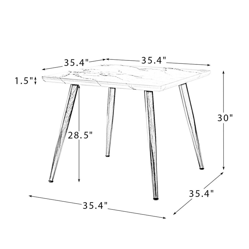 Yarmouth Dining Table,Square,Marbling - Urban Living Furniture (Los Angeles, CA)