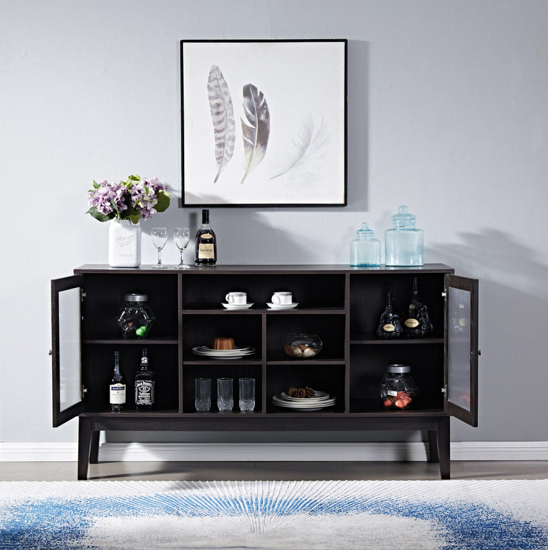 60" Wood TV Stand Console with 4 doors & Solid Wood Legs - Urban Living Furniture (Los Angeles, CA)