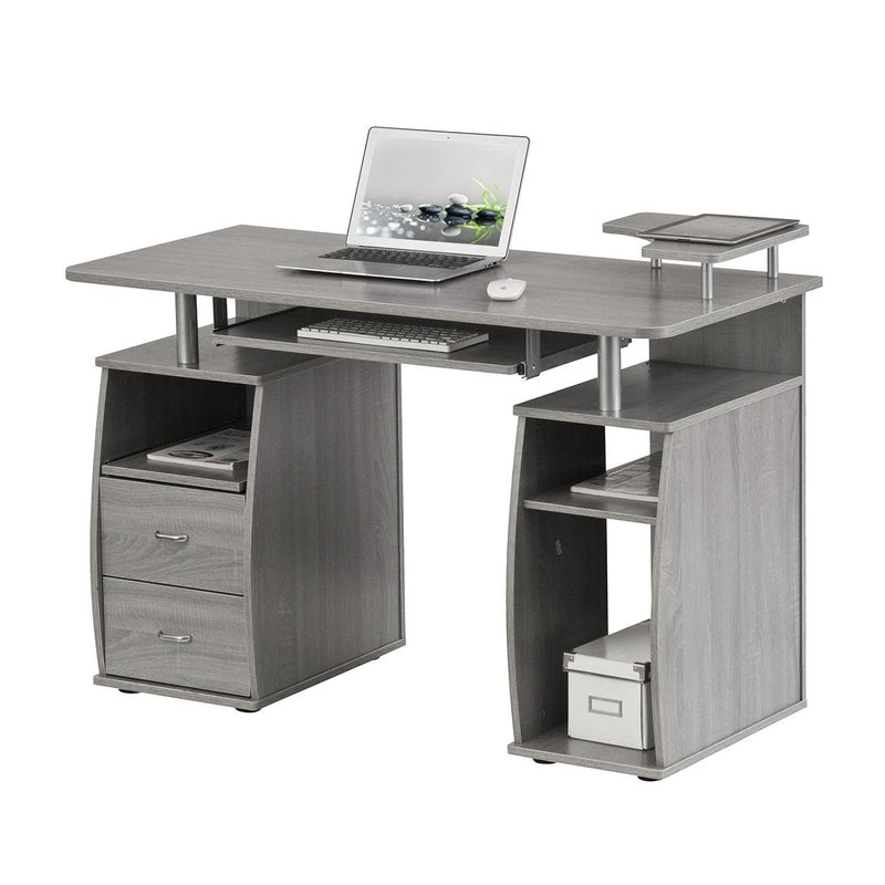 Techni Mobili Complete Computer Workstation Desk WithStorage, Grey
